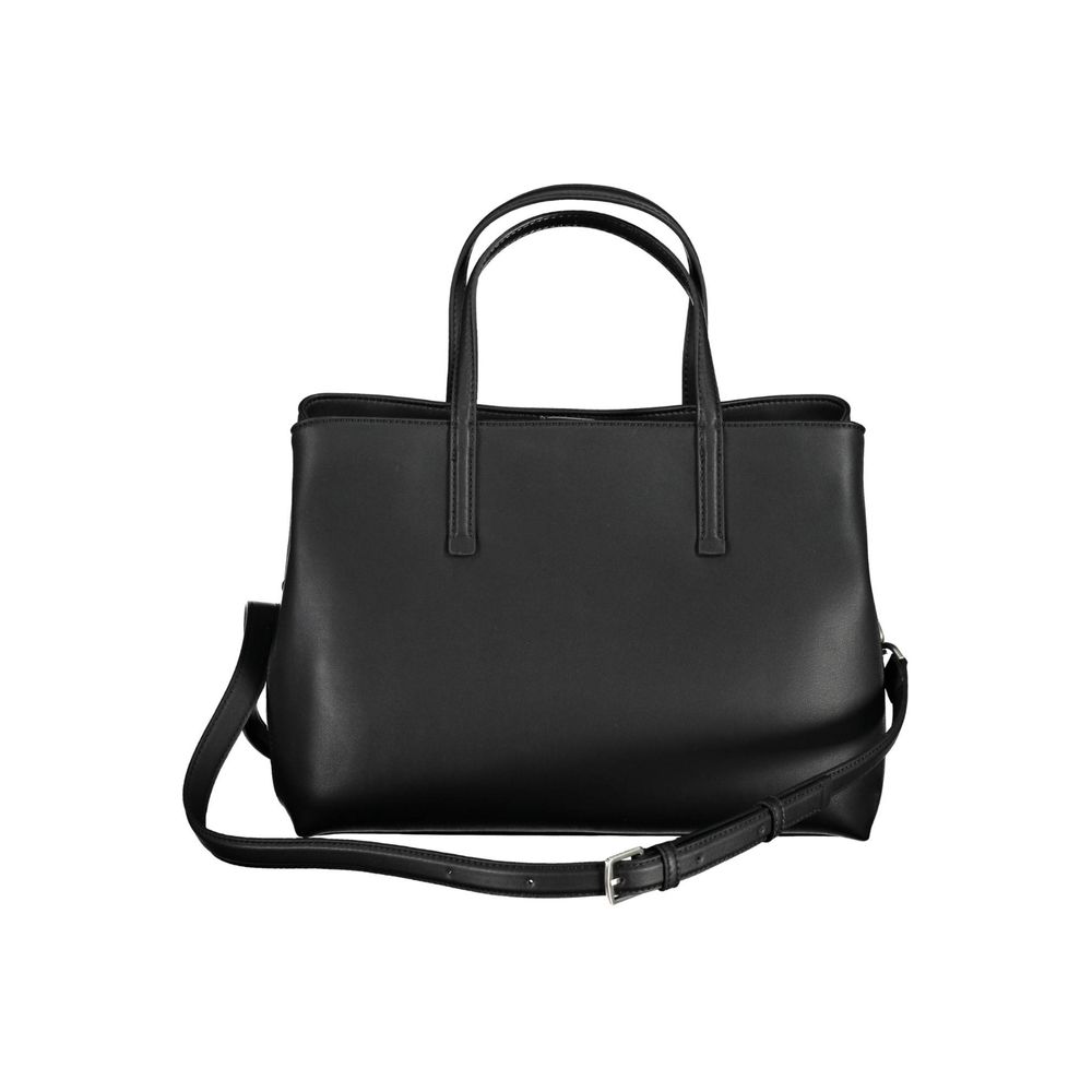 Zwarte polyester handtas