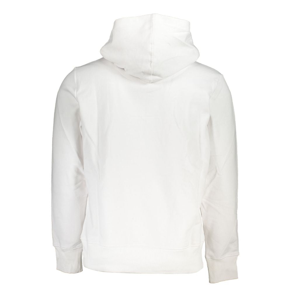 Witte katoenen herentrui met capuchon