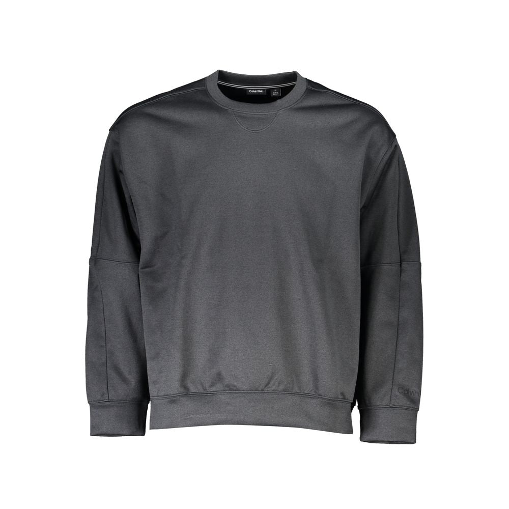 Zwarte polyester herentrui