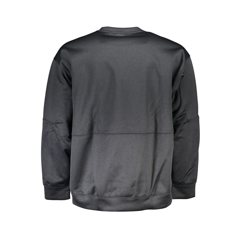 Zwarte polyester herentrui