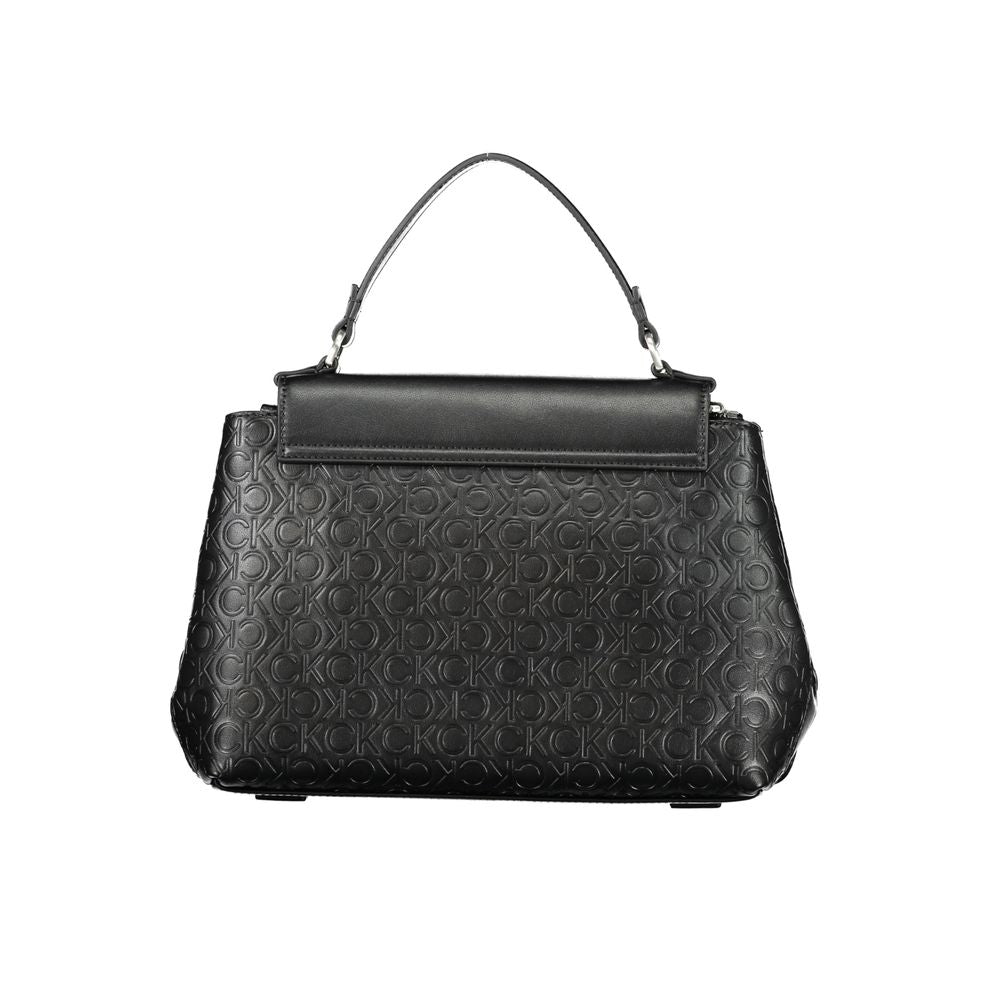 Zwarte polyester handtas