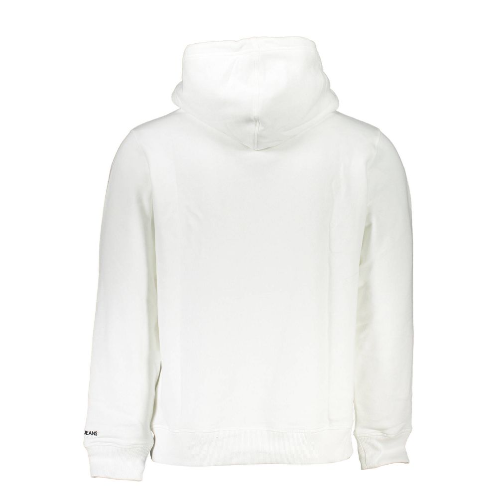 Witte katoenen herentrui met capuchon