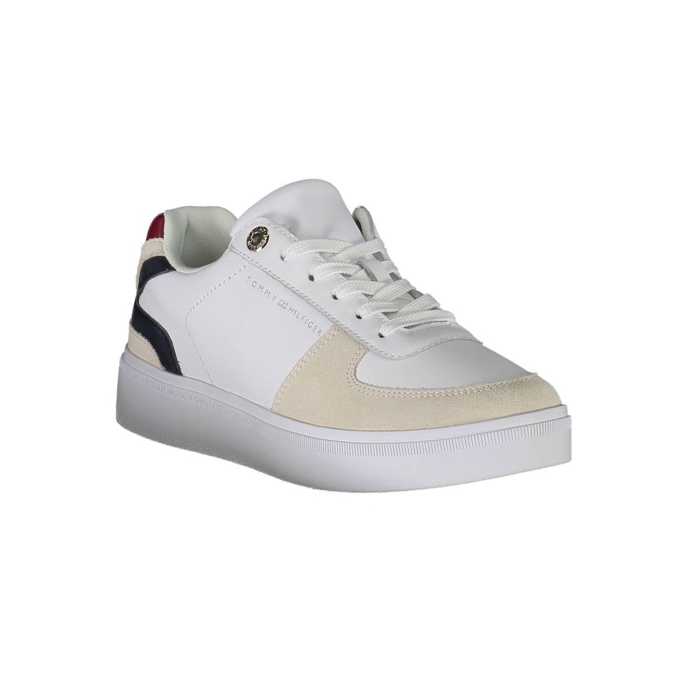 Witte polyester sneaker