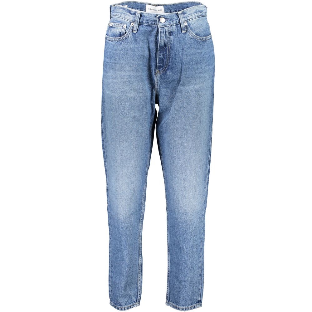 Blauwe katoenen damesjeans