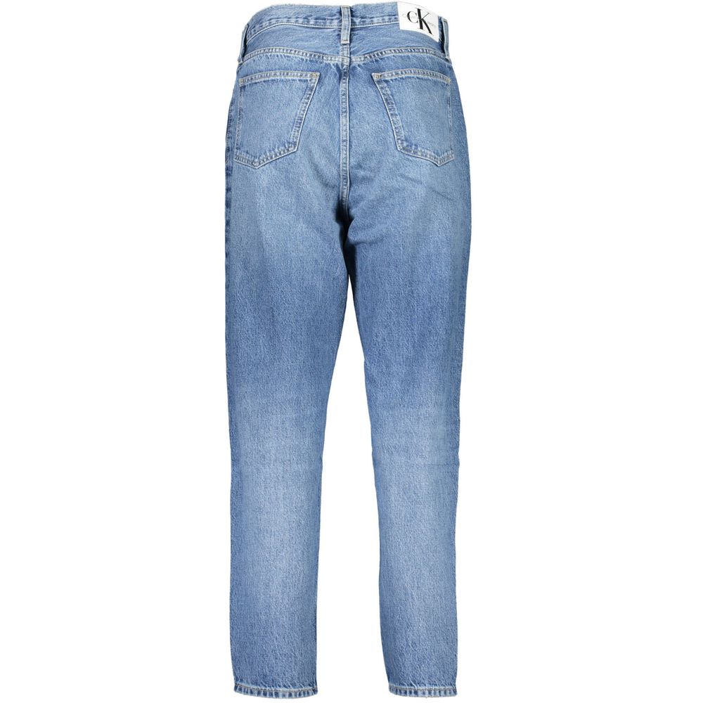 Blauwe katoenen damesjeans
