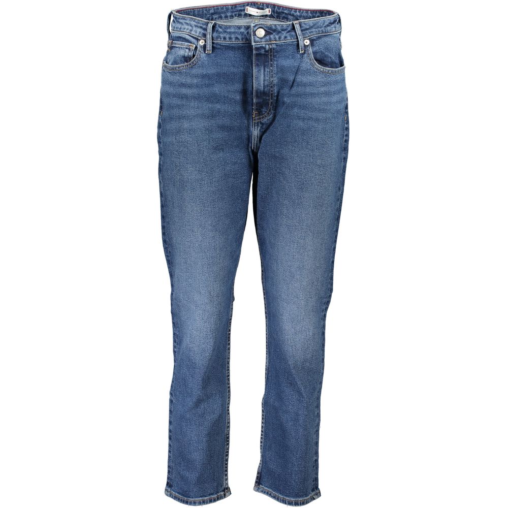 Blauwe katoenen damesjeans