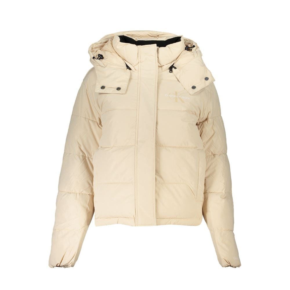 Beige polyester jassen en jassen