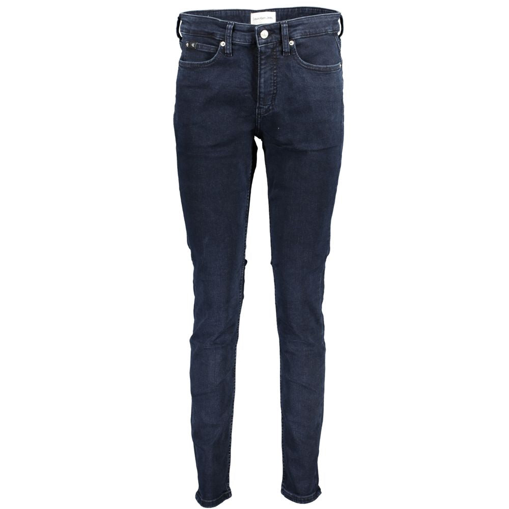 Blauwe katoenen skinny jeans voor dames