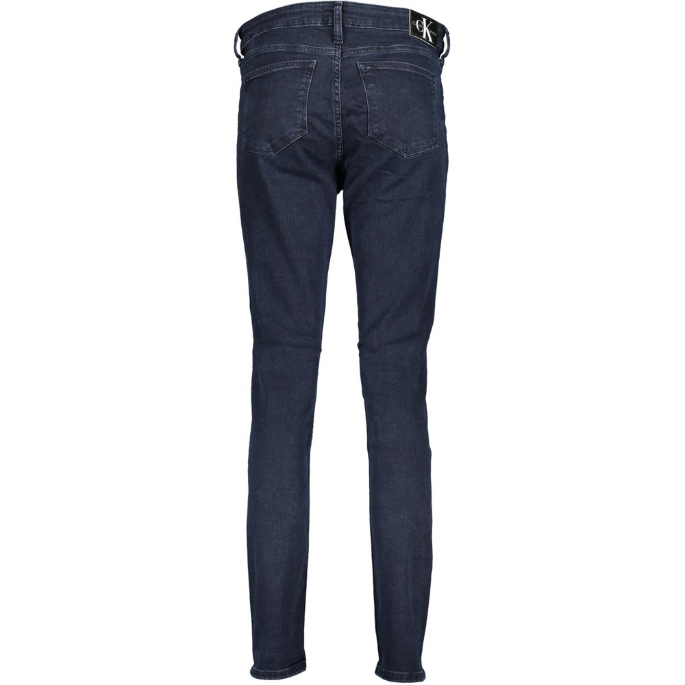 Blauwe katoenen skinny jeans voor dames