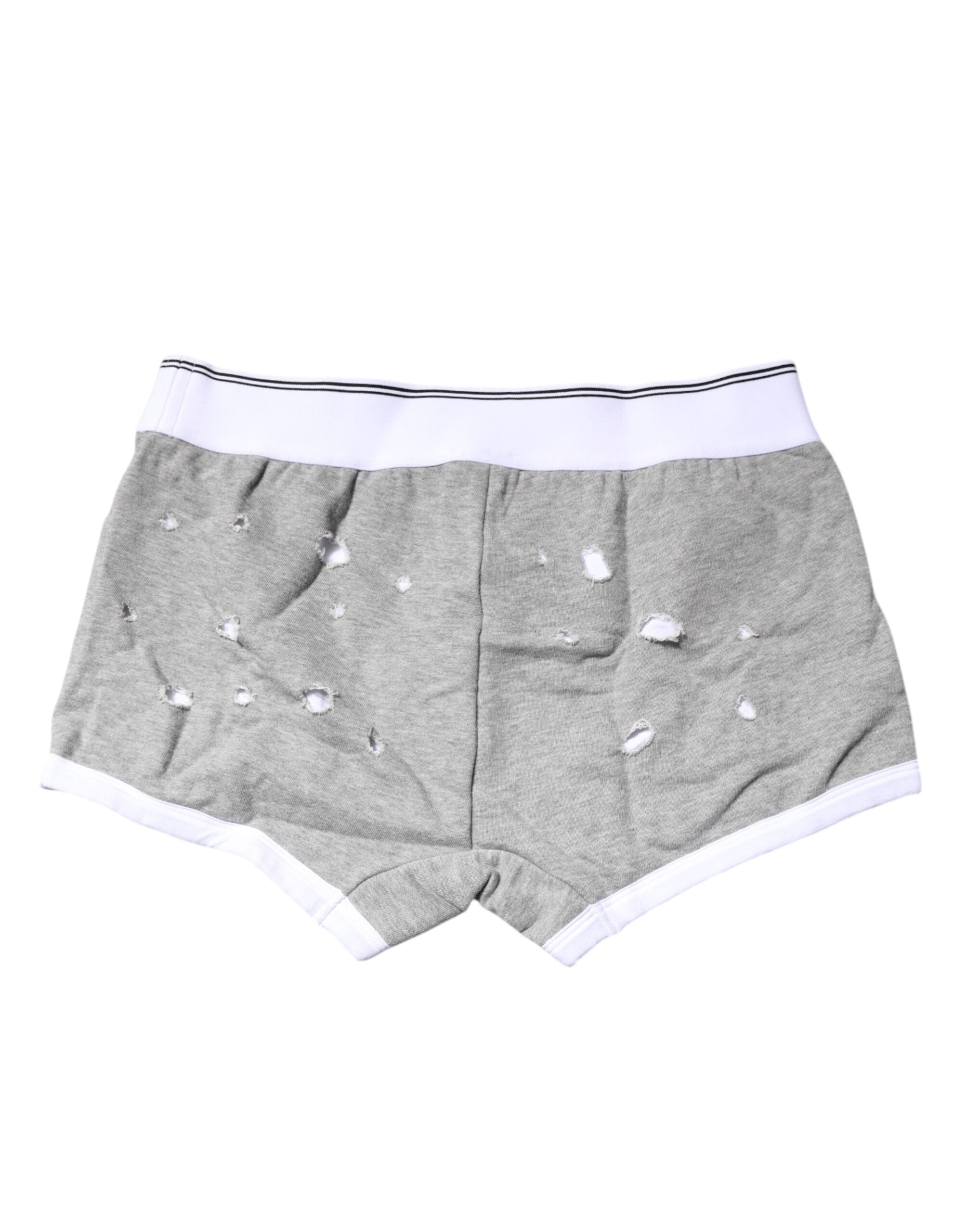 Gray Cotton Stretch Regular Boxer Underwear