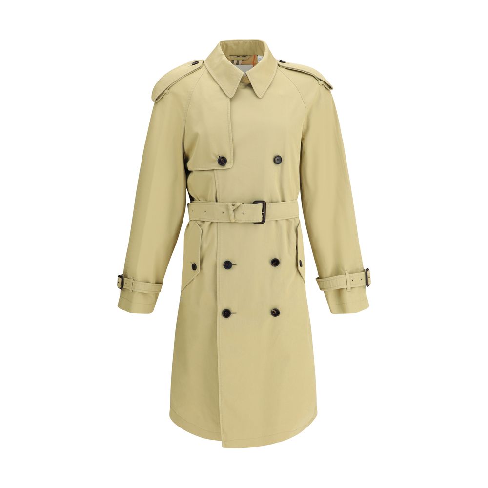 Middelgrote katoenen gabardine trenchcoat