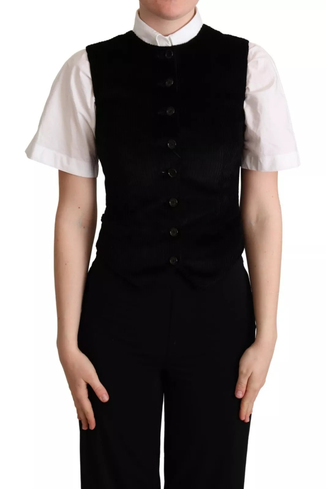 Zwartbruin luipaardprint vest