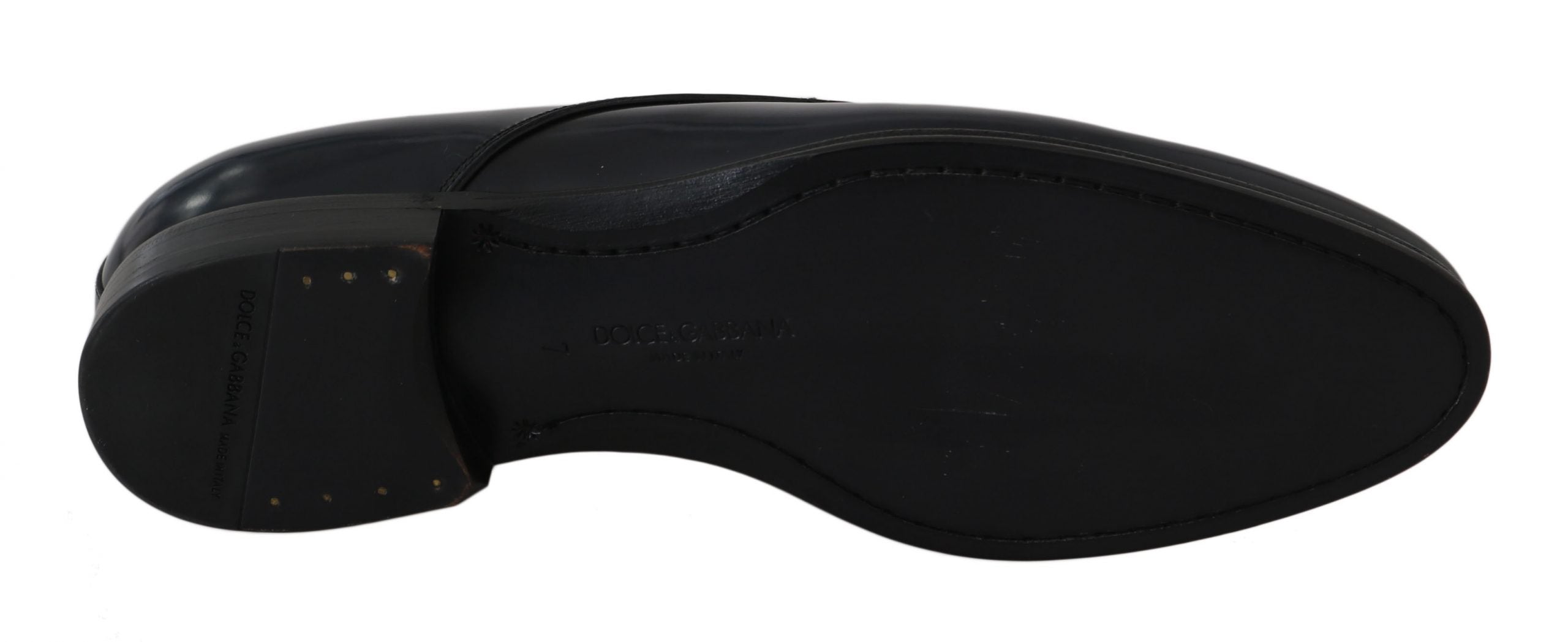 Blauwe leren Derby formele herenschoenen