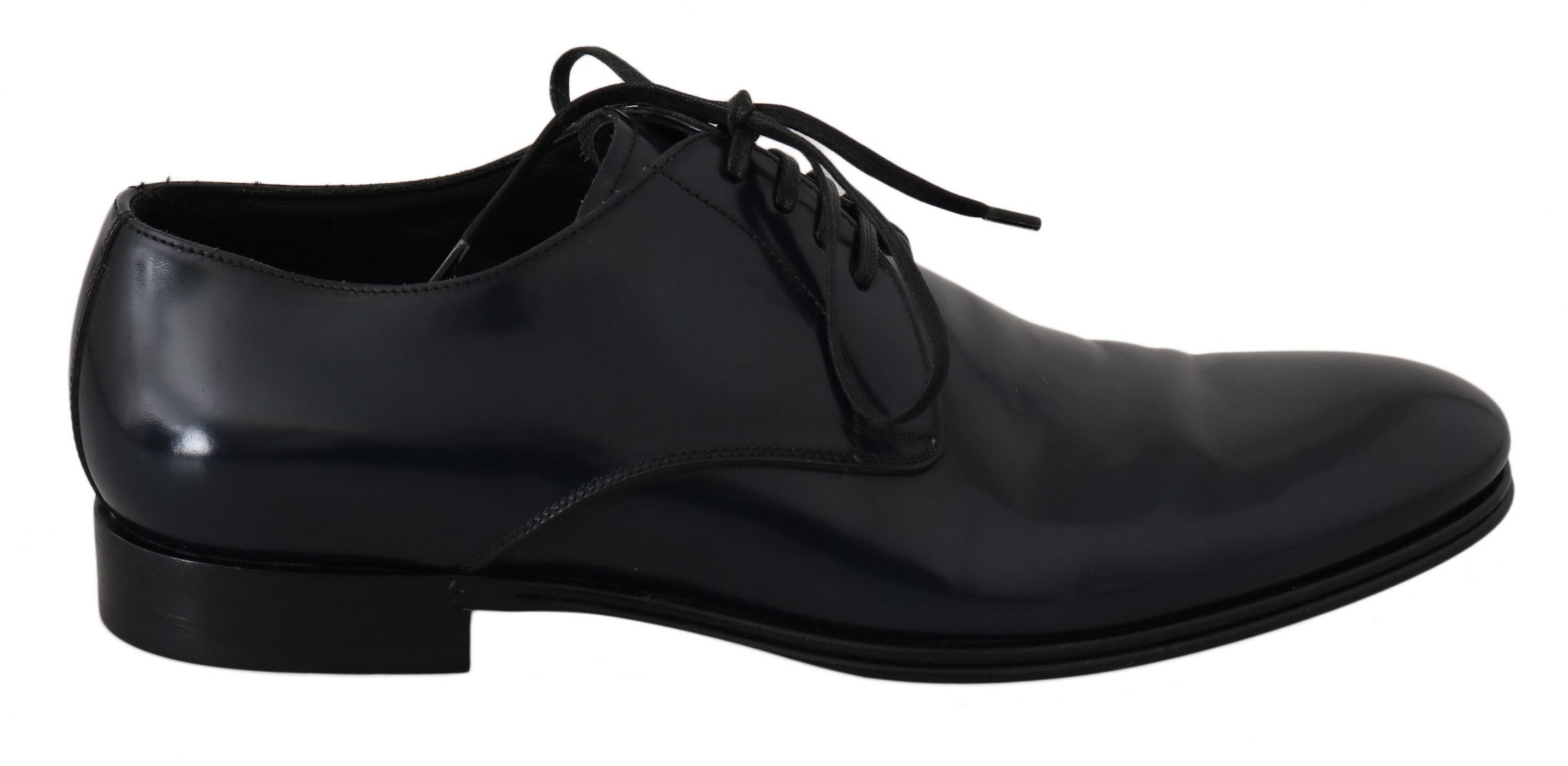 Blauwe leren Derby formele herenschoenen