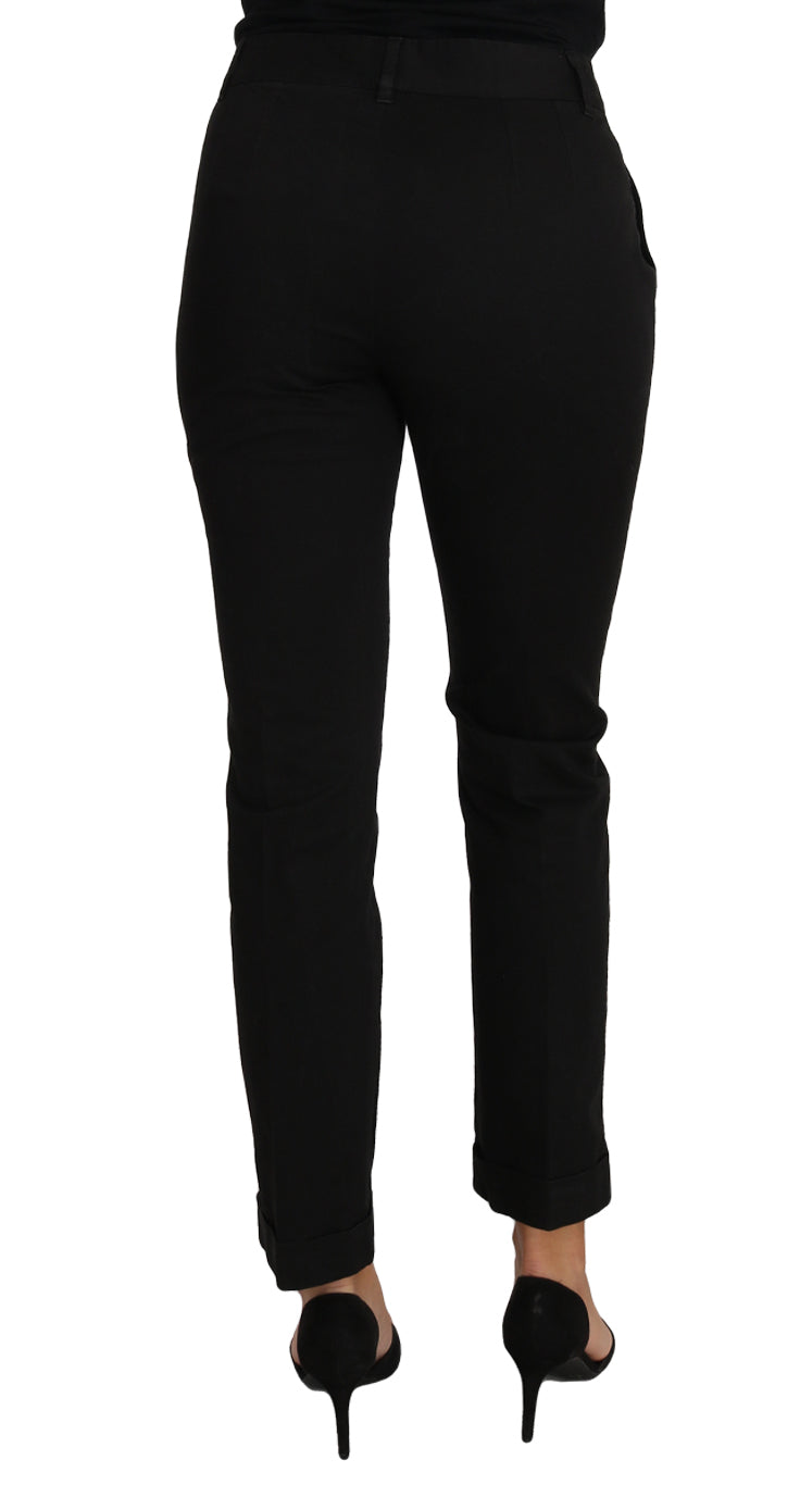 Zwarte jurk met rechte rechte broek