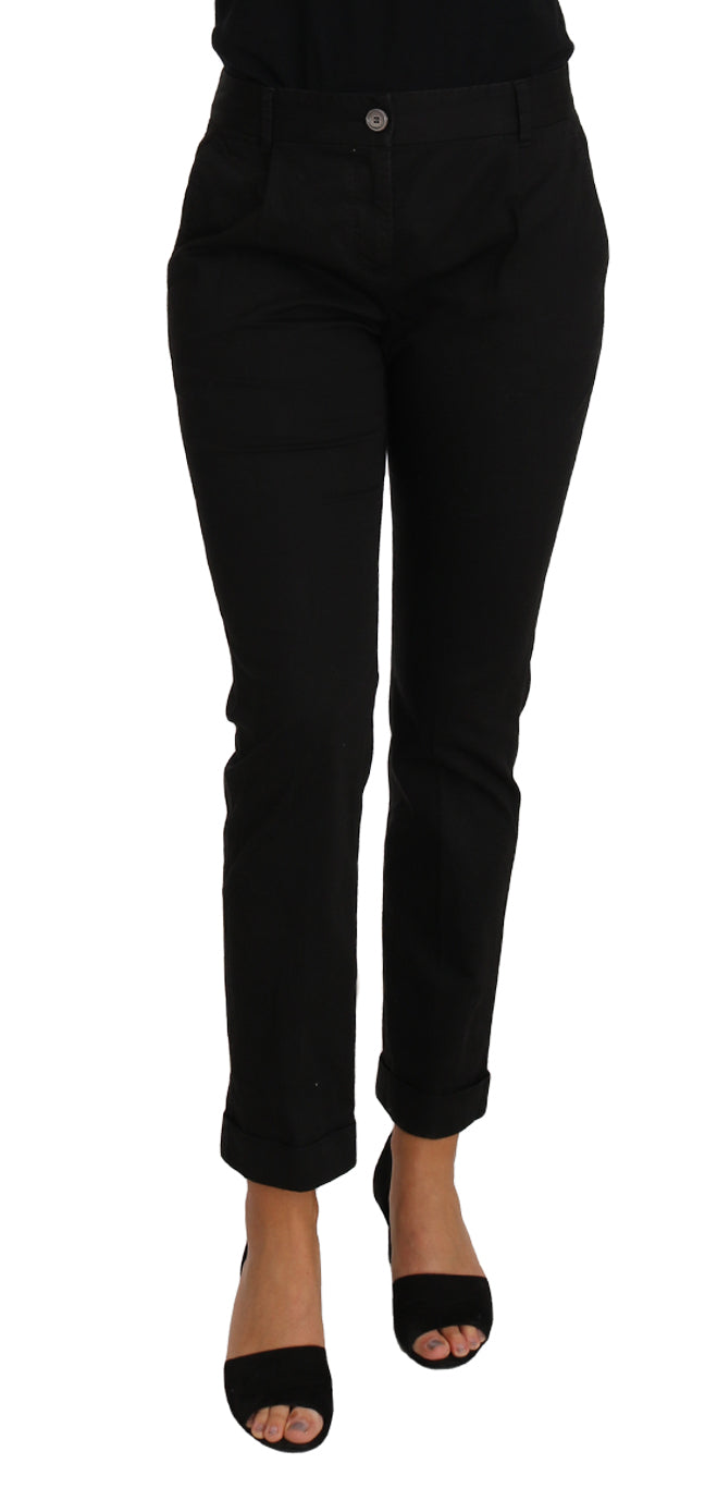 Zwarte jurk met rechte rechte broek
