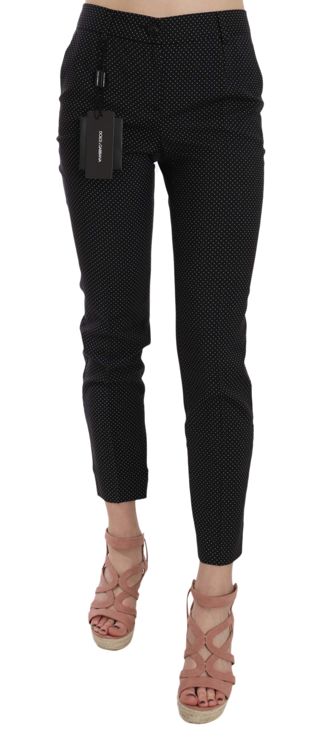 Polka Dot Slim Capri Broek Tapered Broek