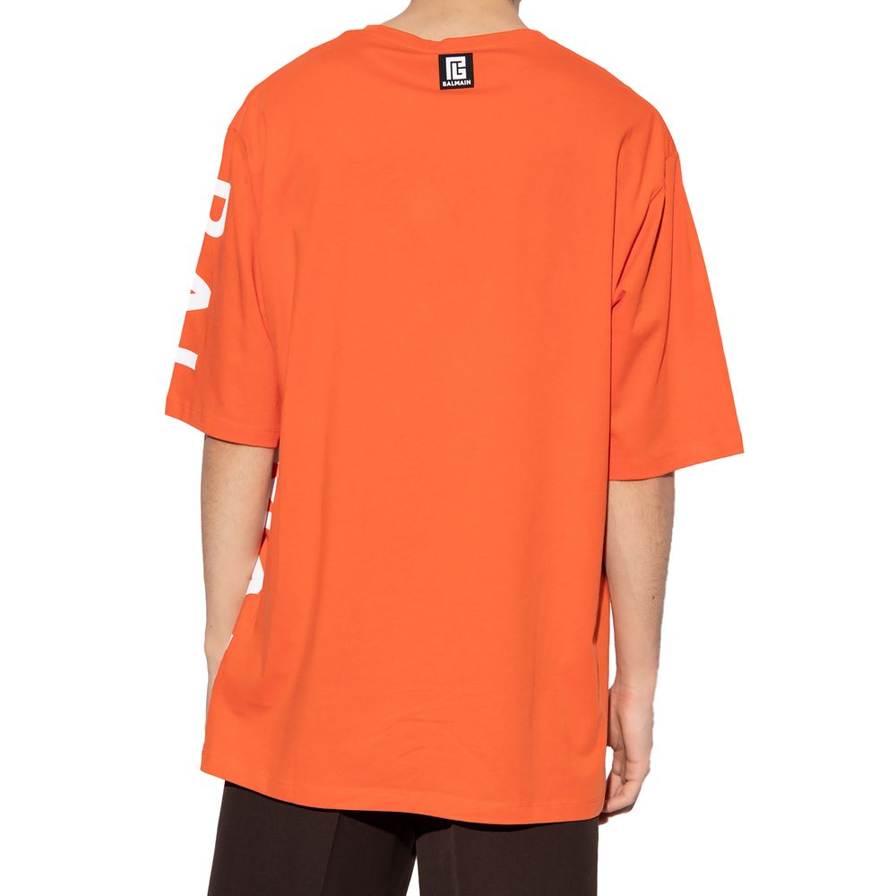 Oranje katoenen T-shirt