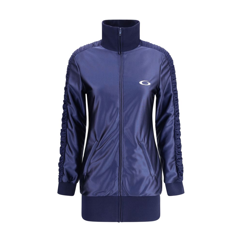 Glanzende jersey getailleerde trainingspakjurk
