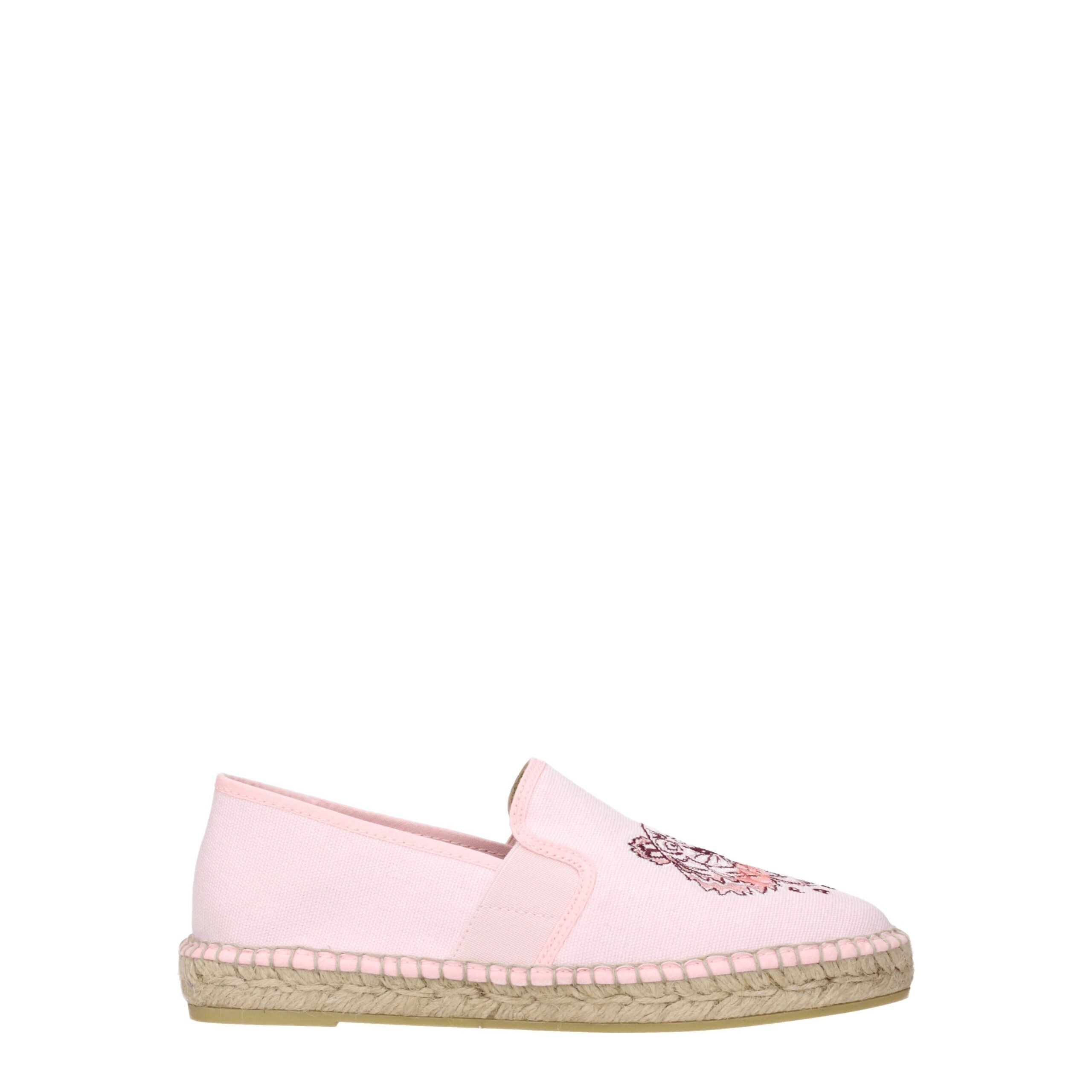 Roze stoffen espadrilles