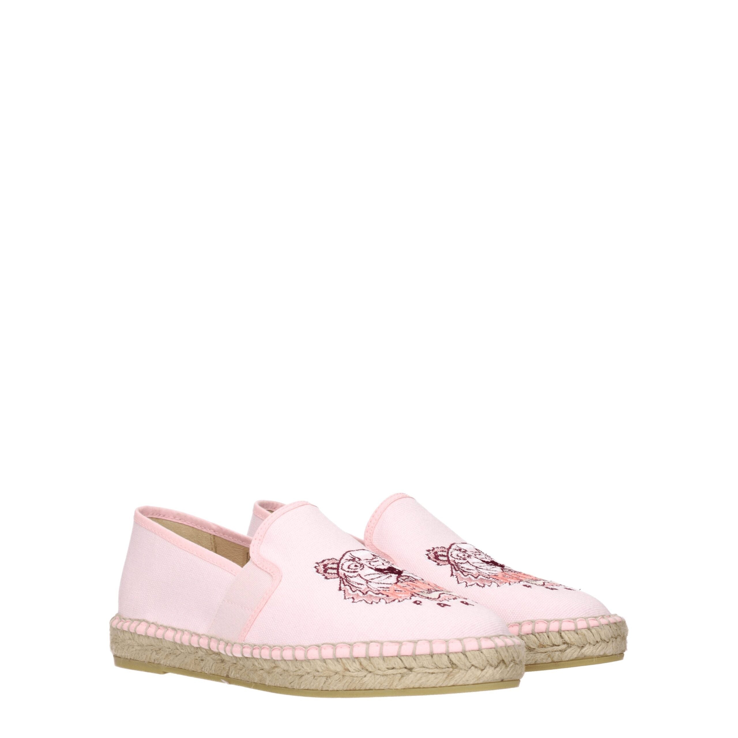 Roze stoffen espadrilles