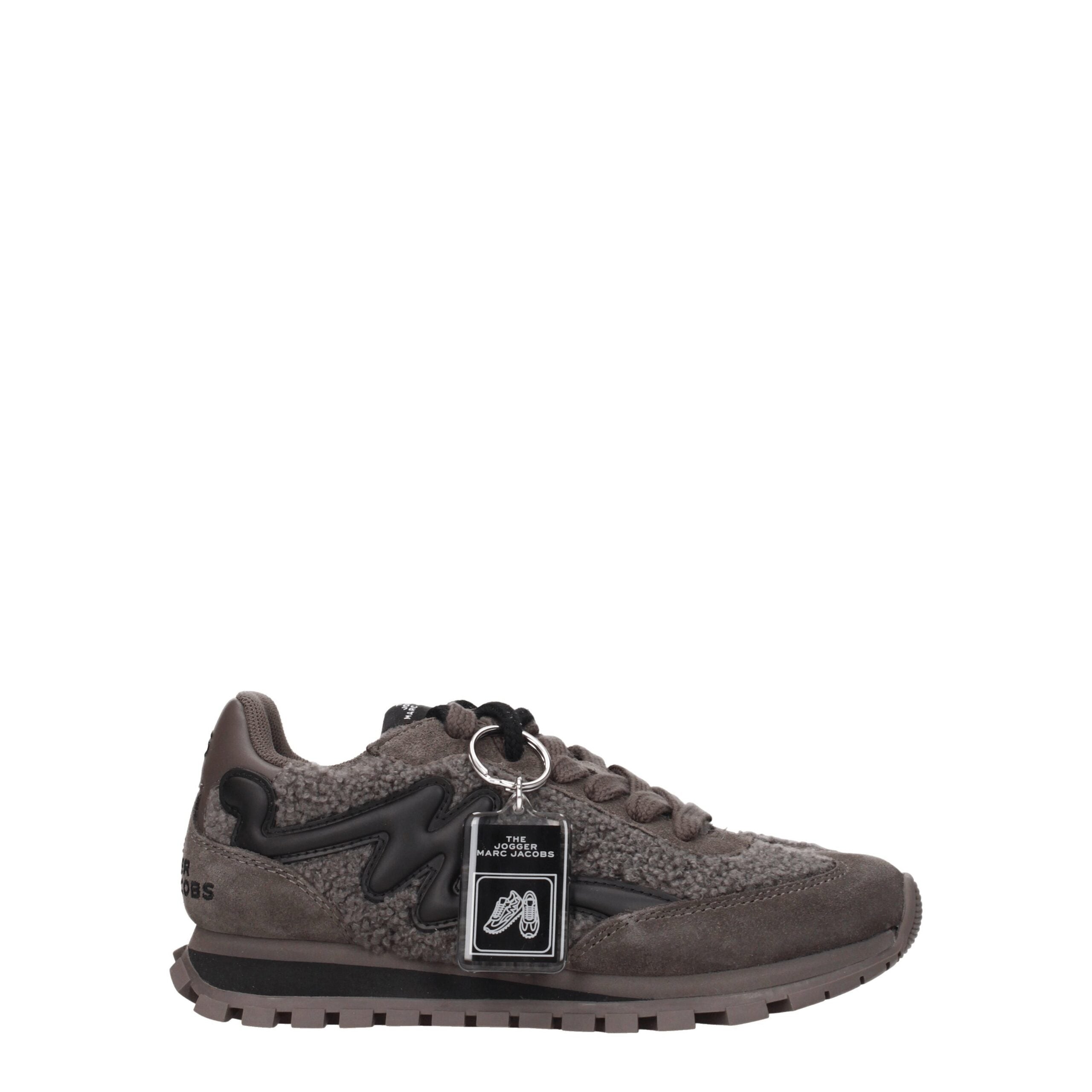 Grijze dikke sneakers met bont