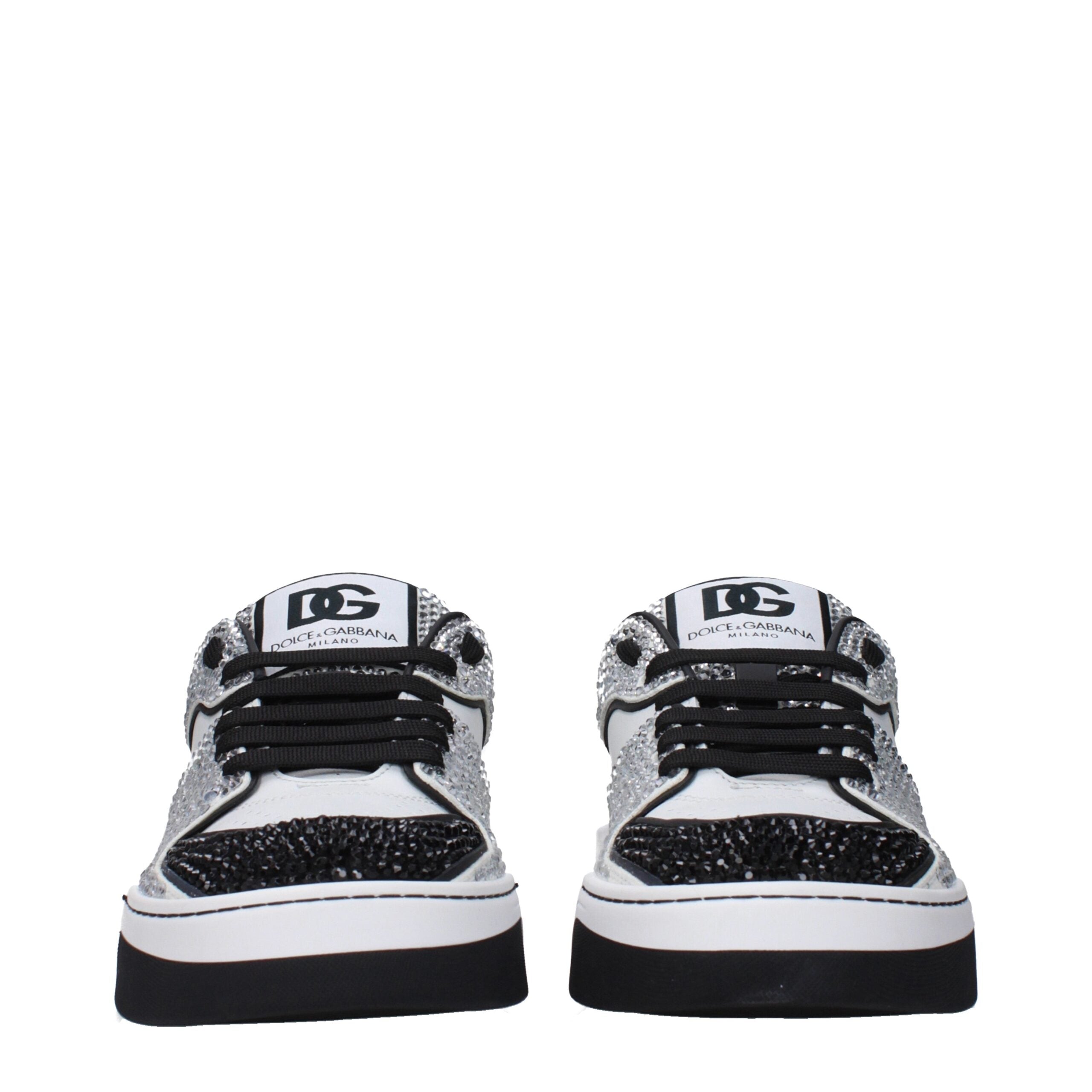 White Leather Low Top Sneakers