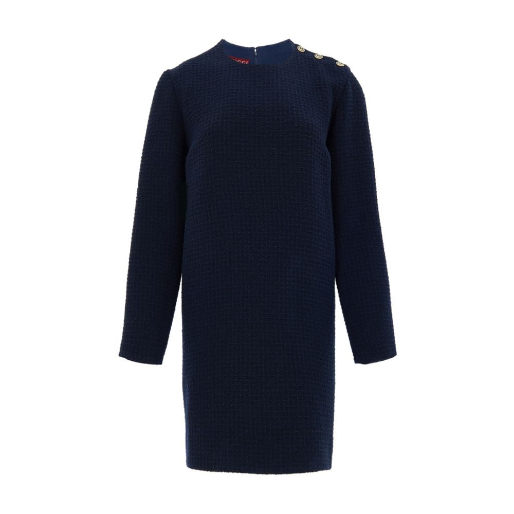 Marineblauwe wollen short