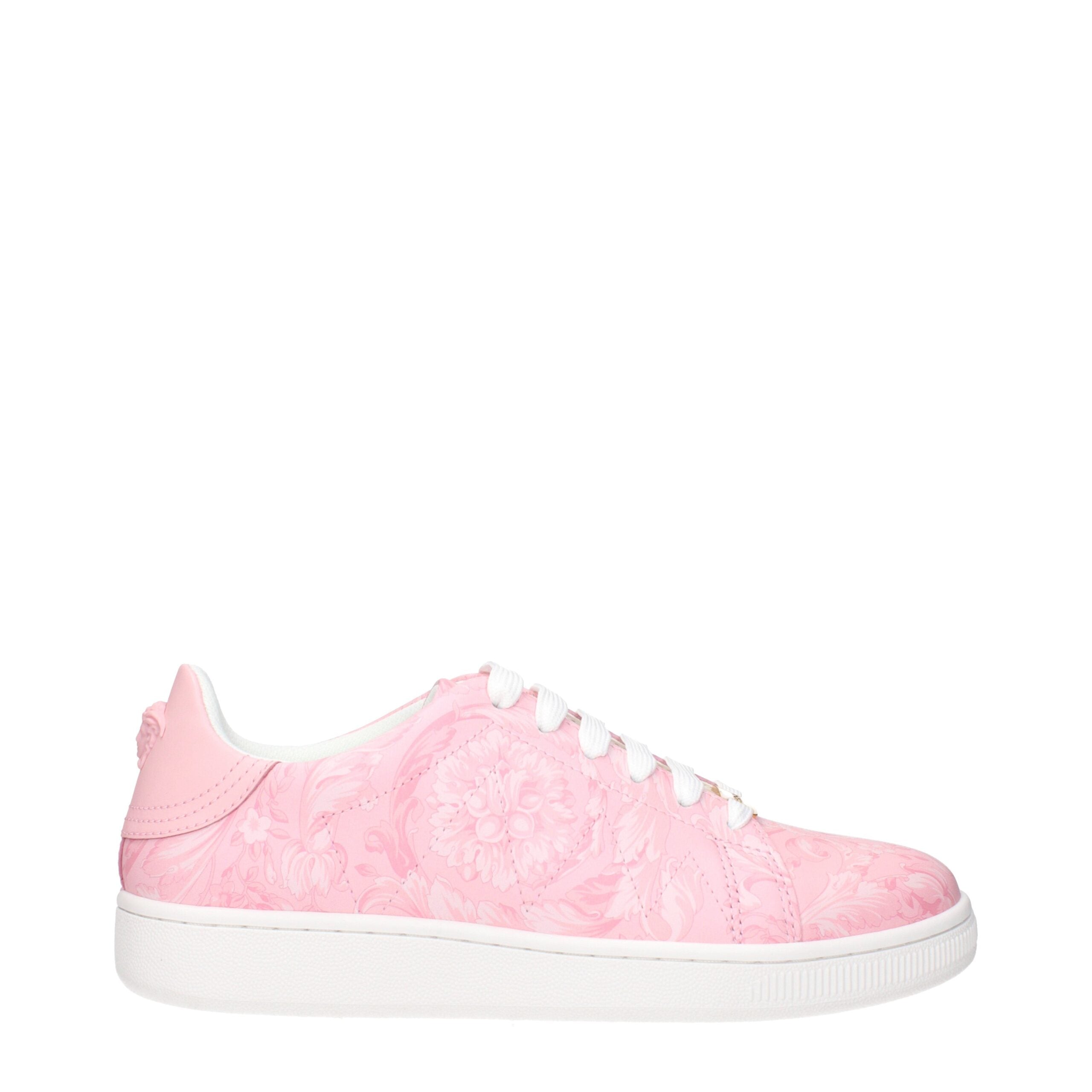 Roze leren sneakers