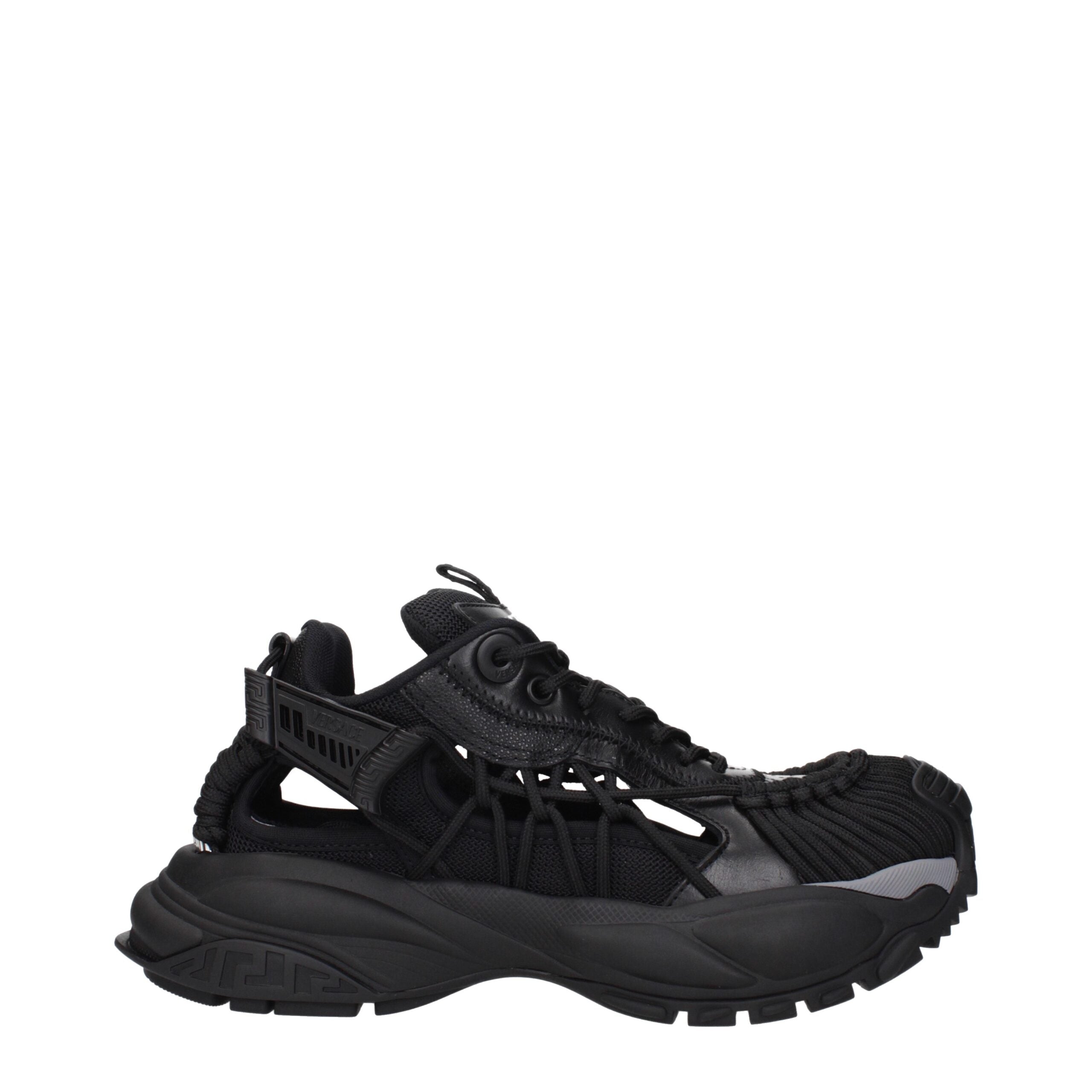 Zwarte leren sportschoenen