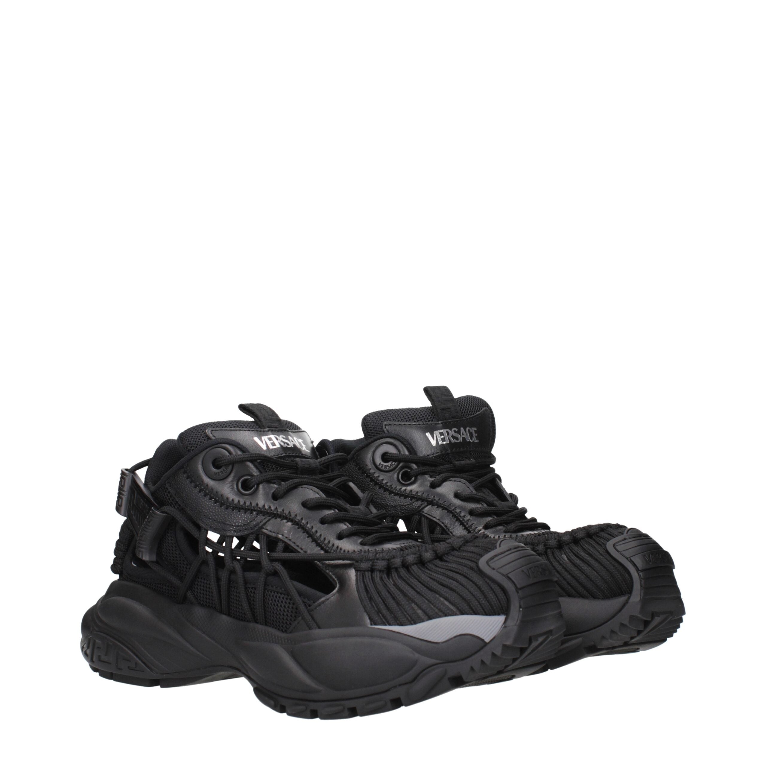 Zwarte leren sportschoenen
