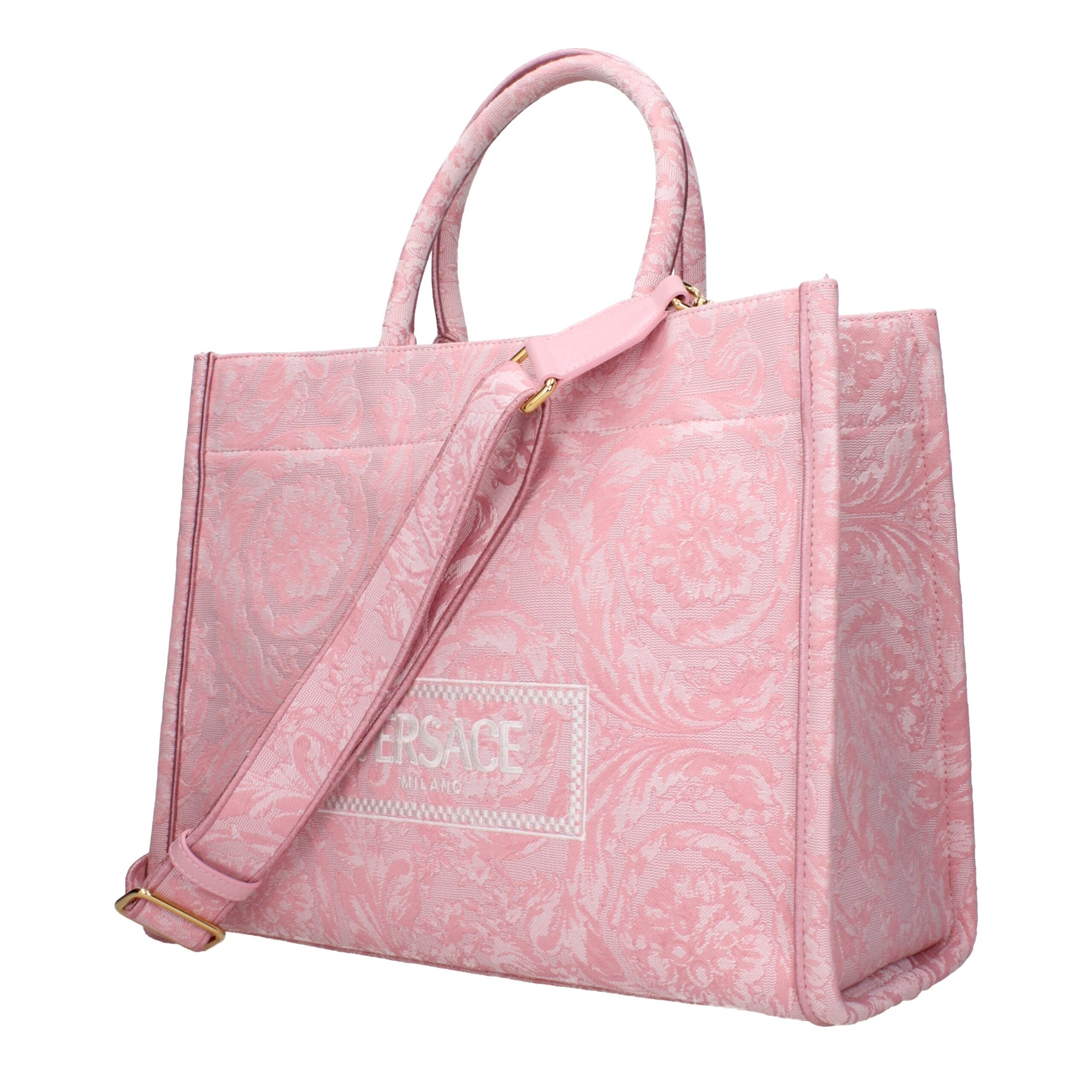 Roze stoffen handtassen