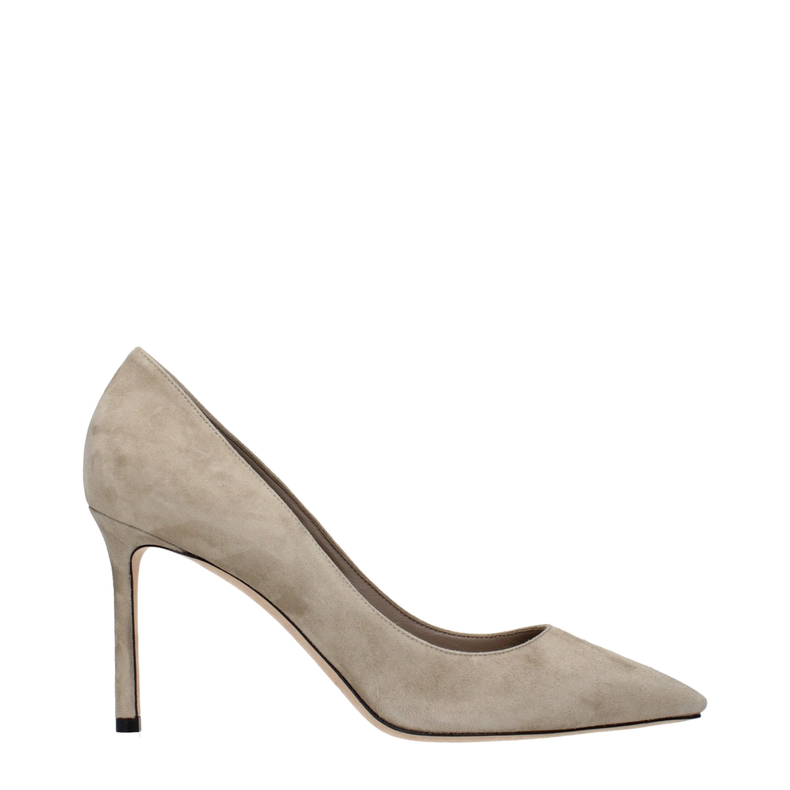 Gray Leather Pumps