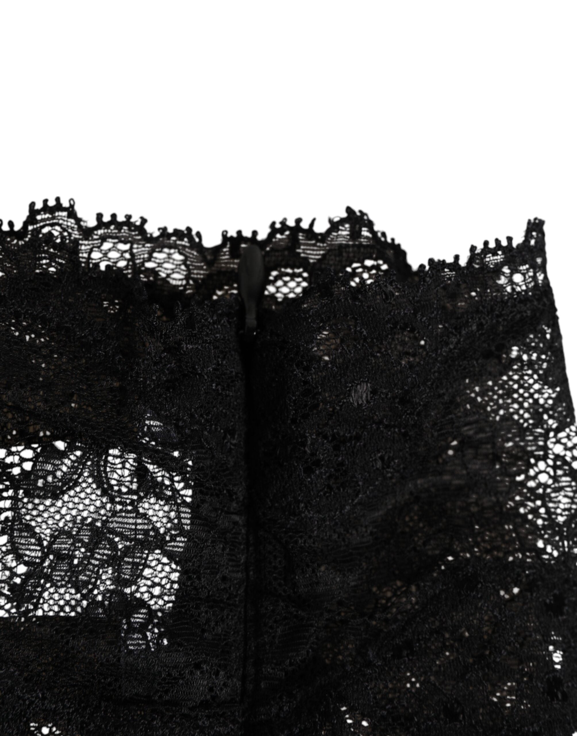 Black Lace Bandeau Bustier Top Sheer Stretch Underwear