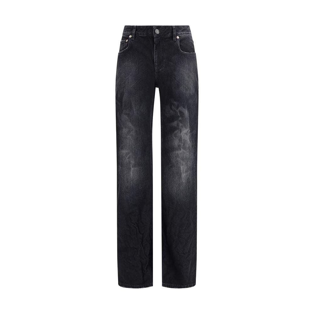 Wijde katoenen jeans