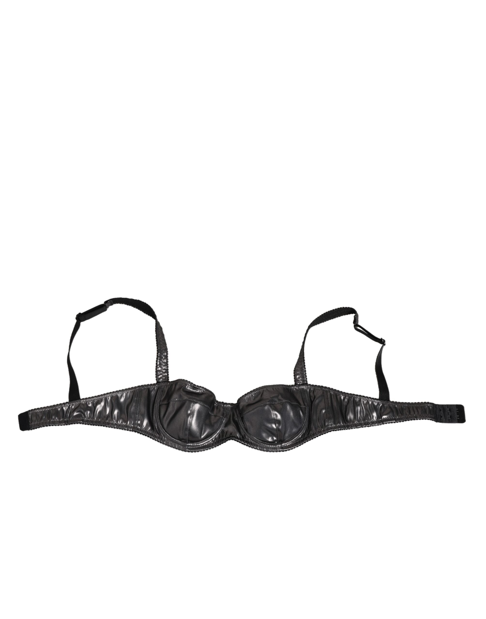 Black Acetate Stretch Balconette Bra Underwear