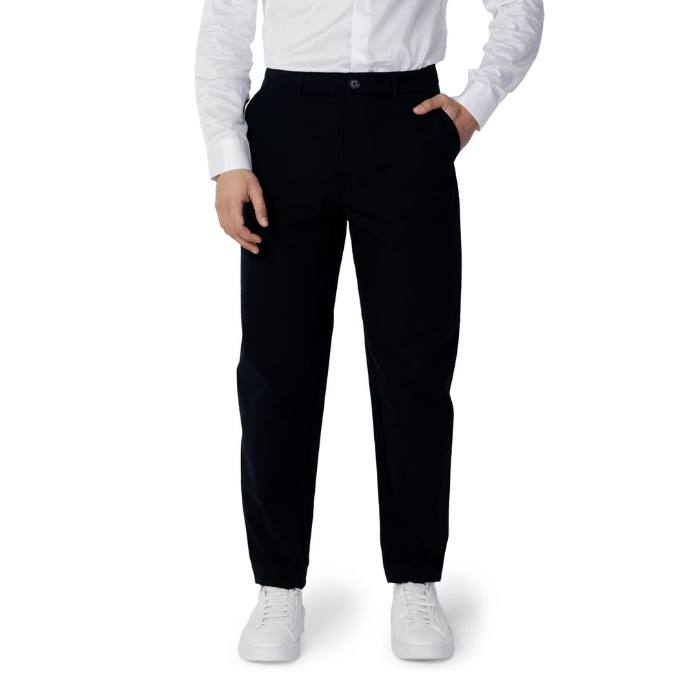 Blauwe katoenen broek