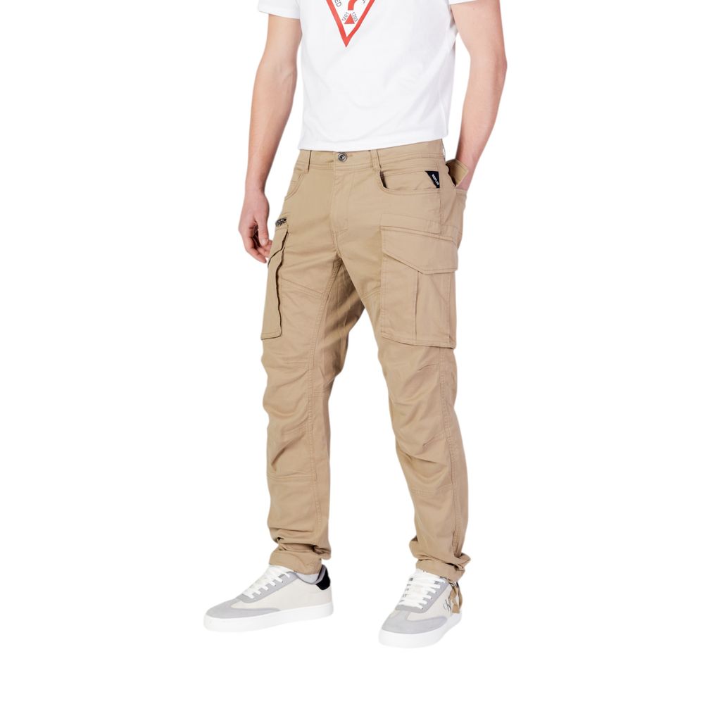 Beige katoenen relaxed fit jeans