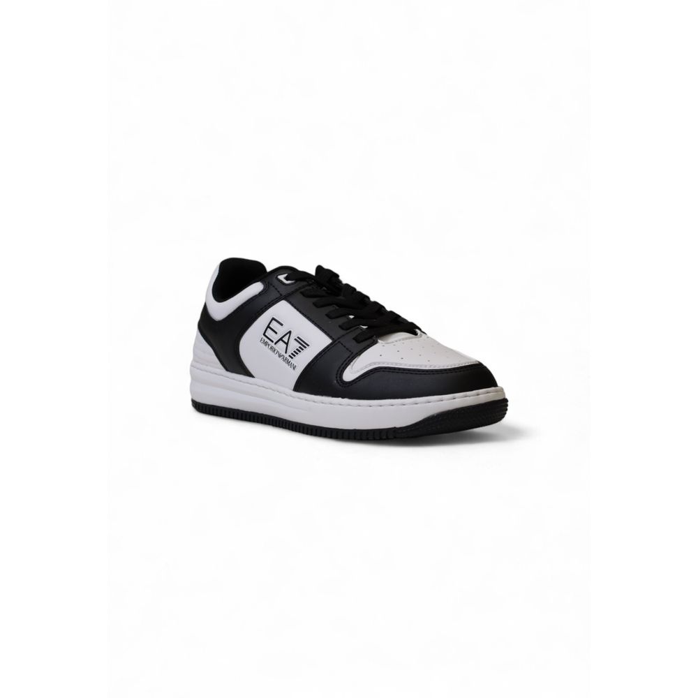 Zwart-witte polyester sneaker