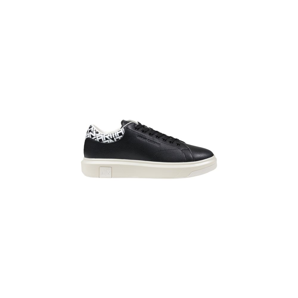 Zwart-witte leren sneaker