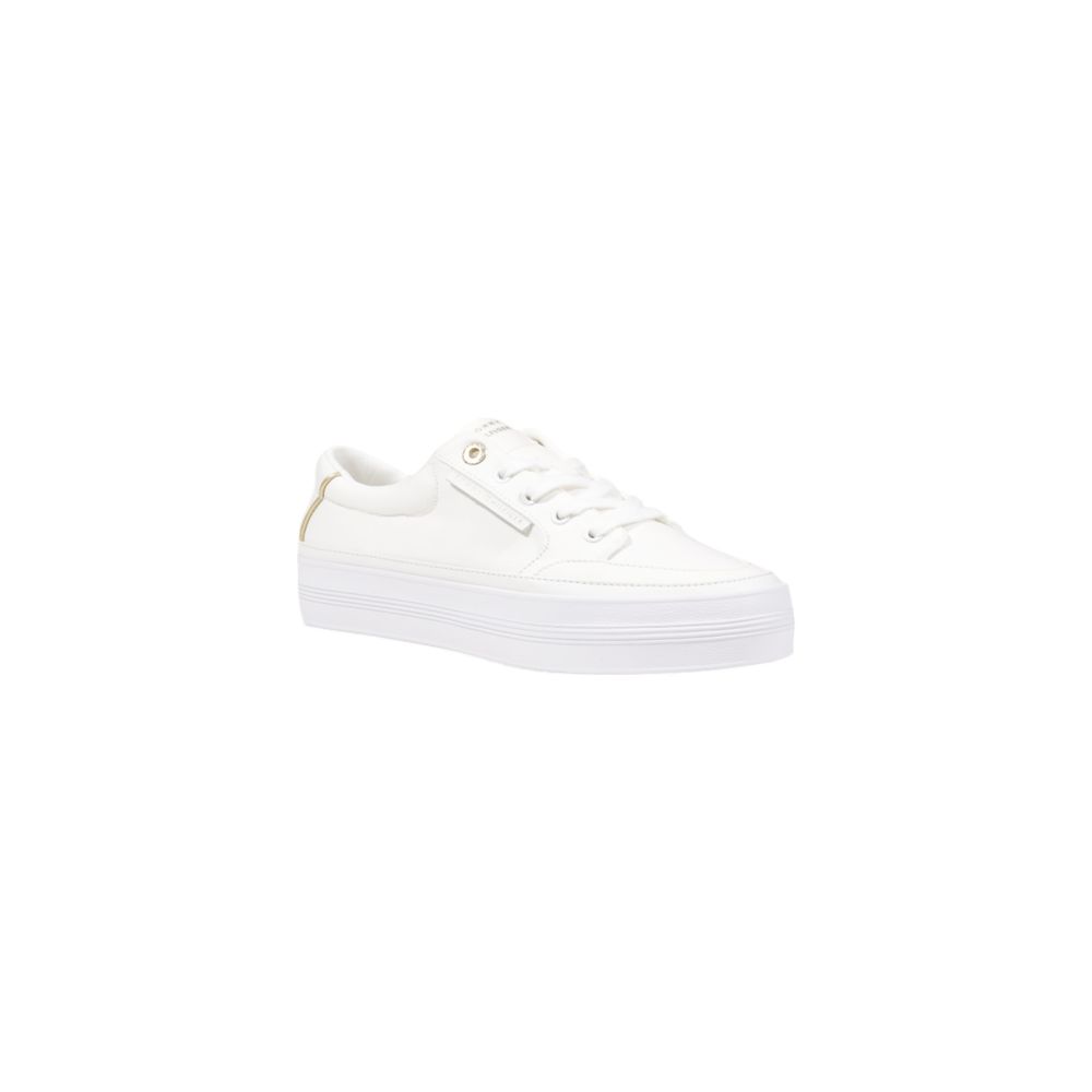 Crèmekleurige sneaker van gerecycled katoen