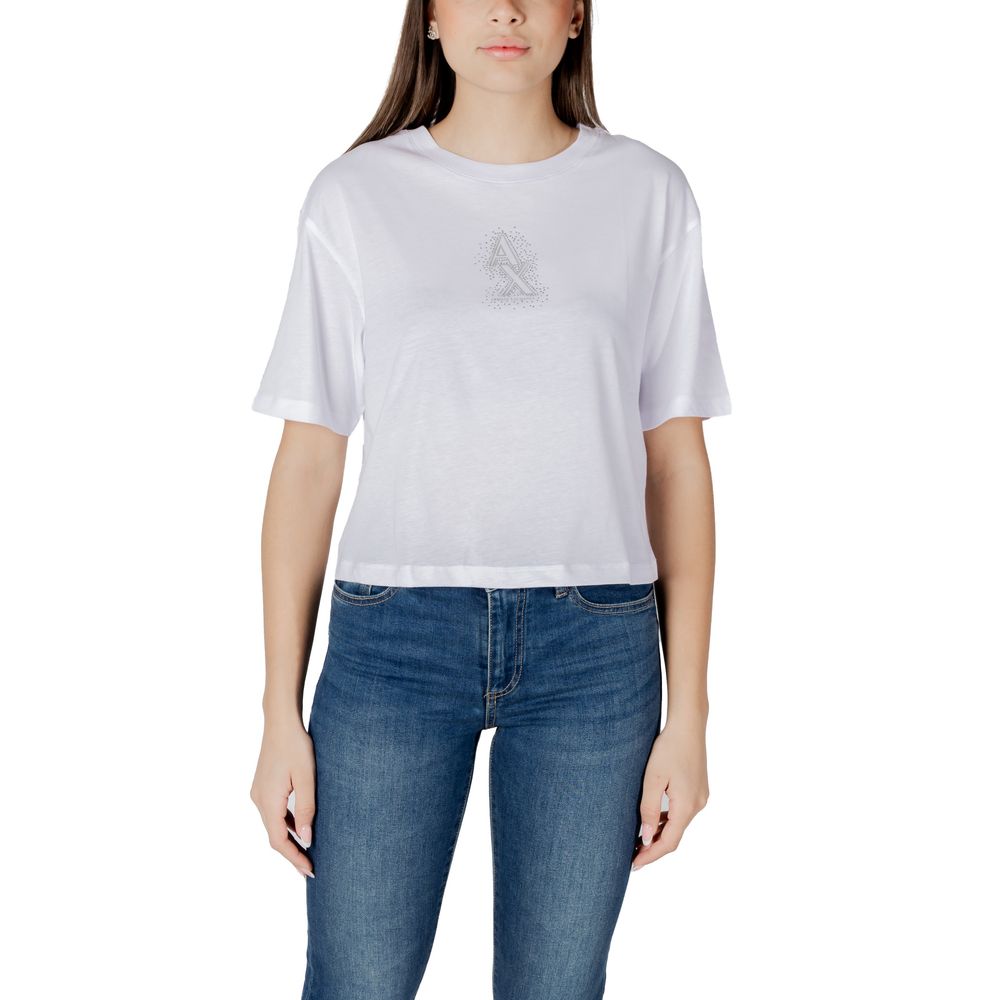 Wit katoenen T-shirt