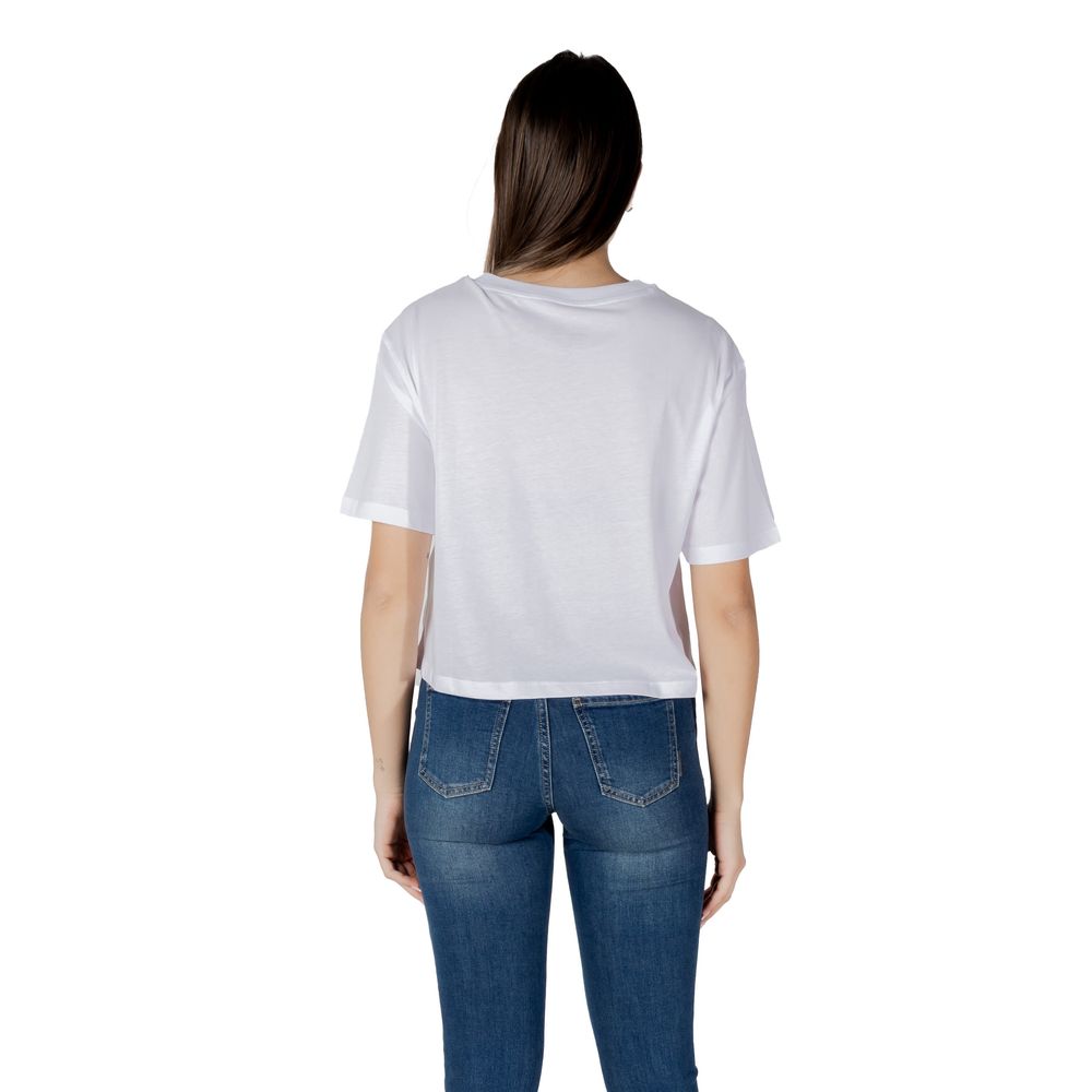 Wit katoenen T-shirt