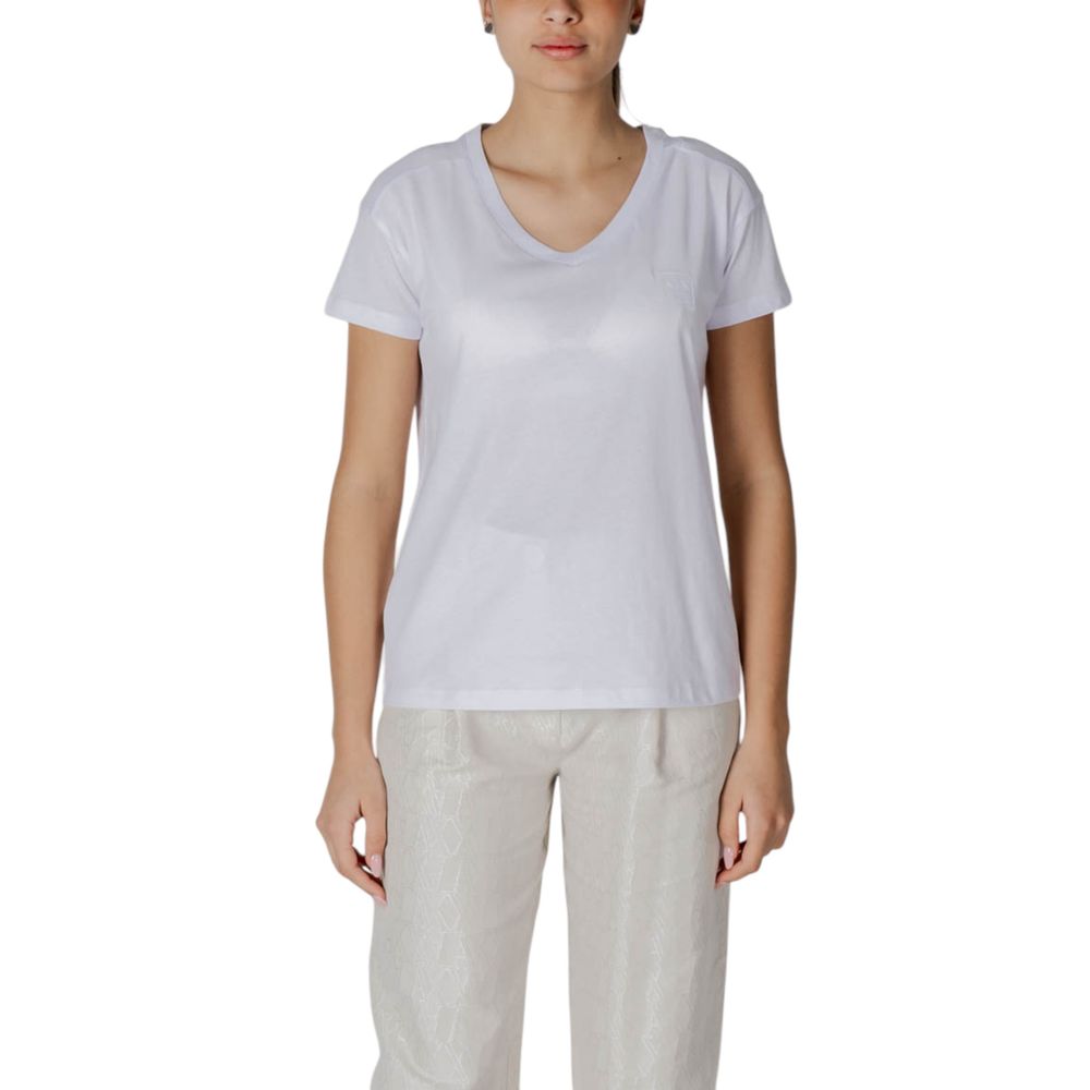 Wit katoenen T-shirt