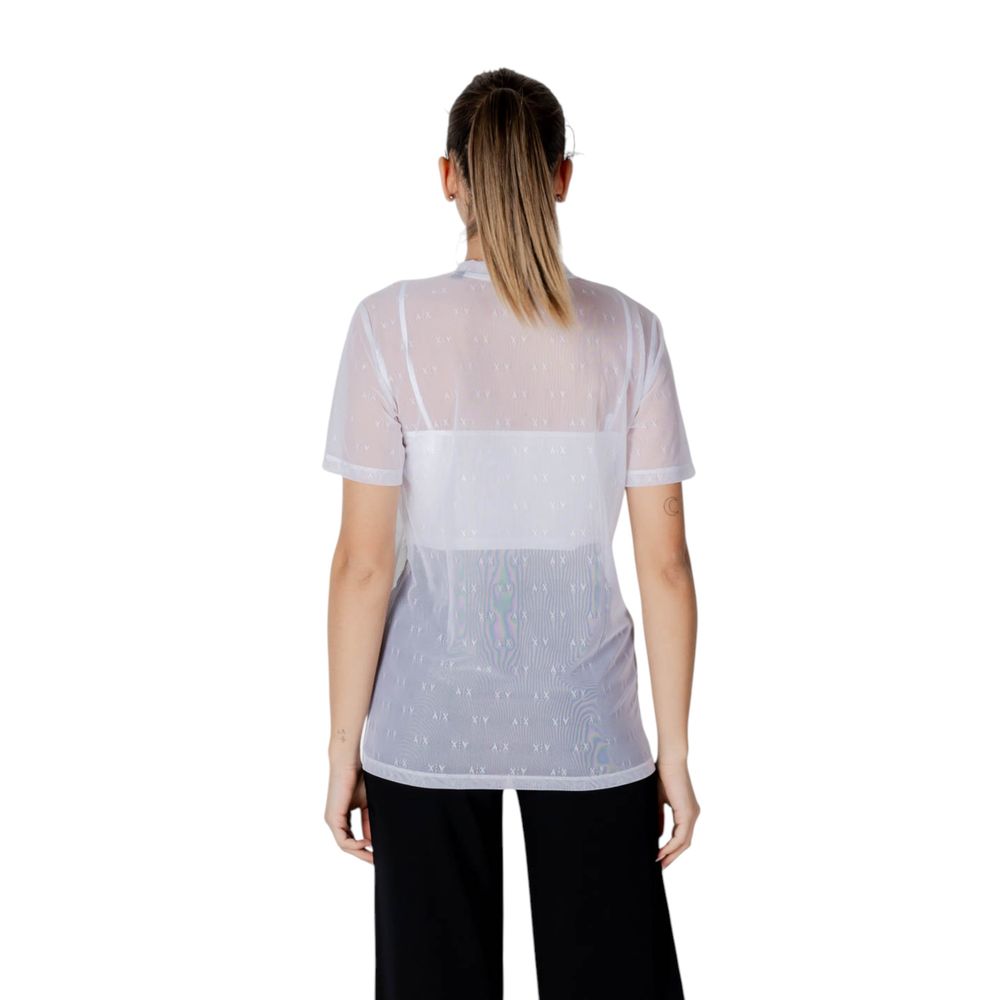 Wit polyamide T-shirt