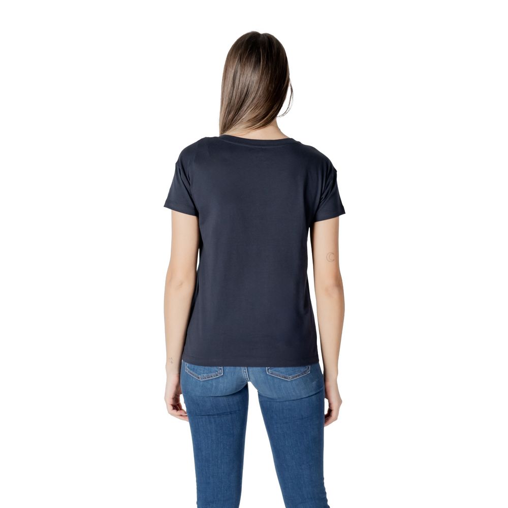 Blauw katoenen T-shirt