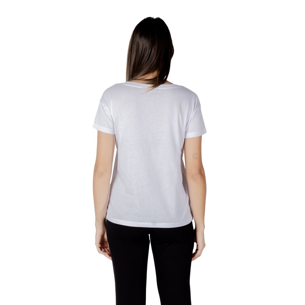 Wit katoenen T-shirt