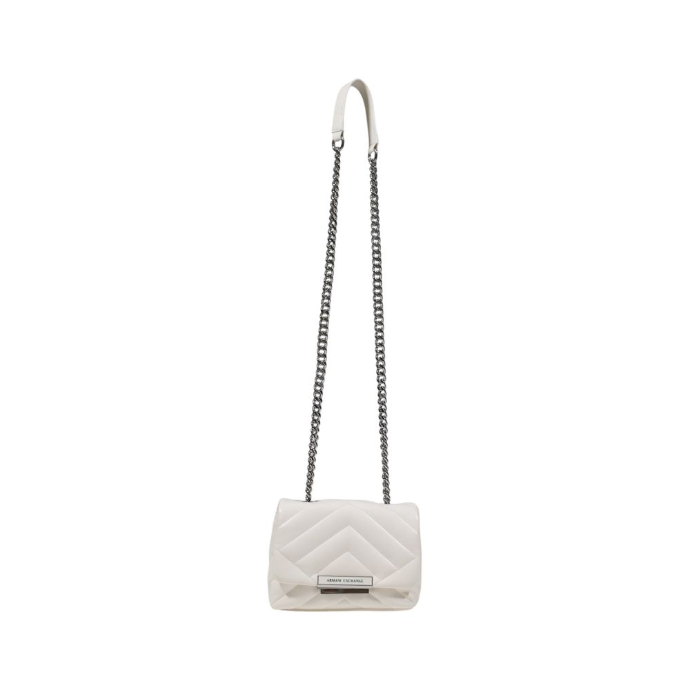 Witte polyester handtas