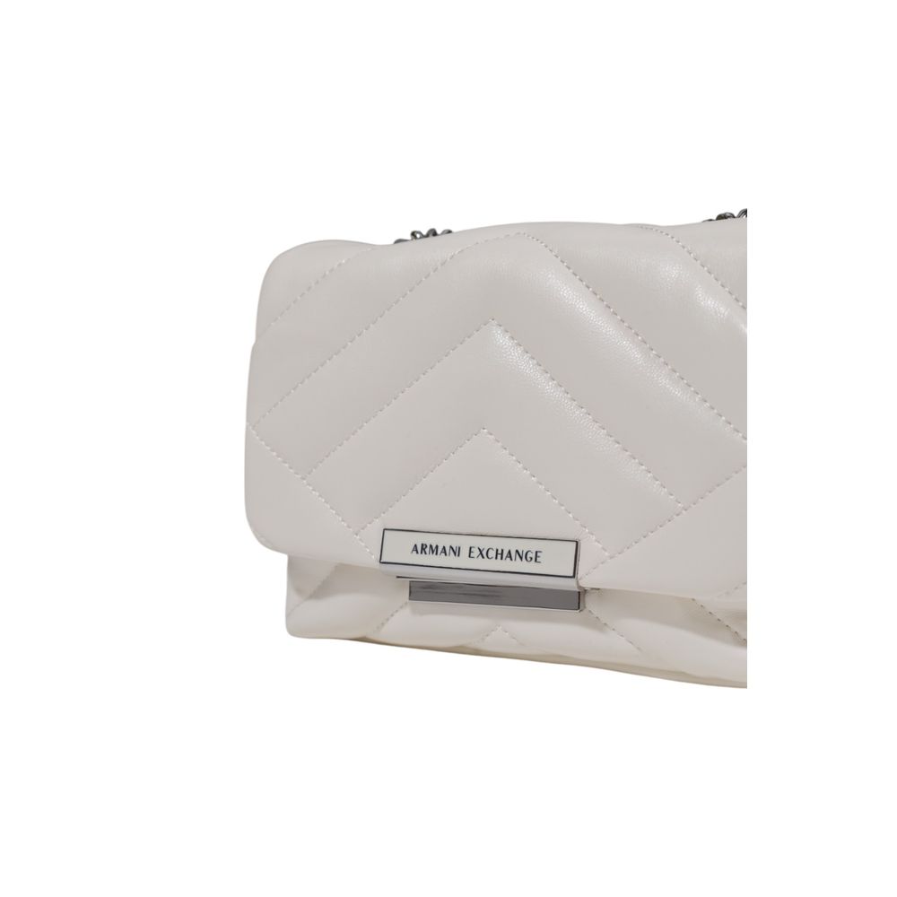 Witte polyester handtas