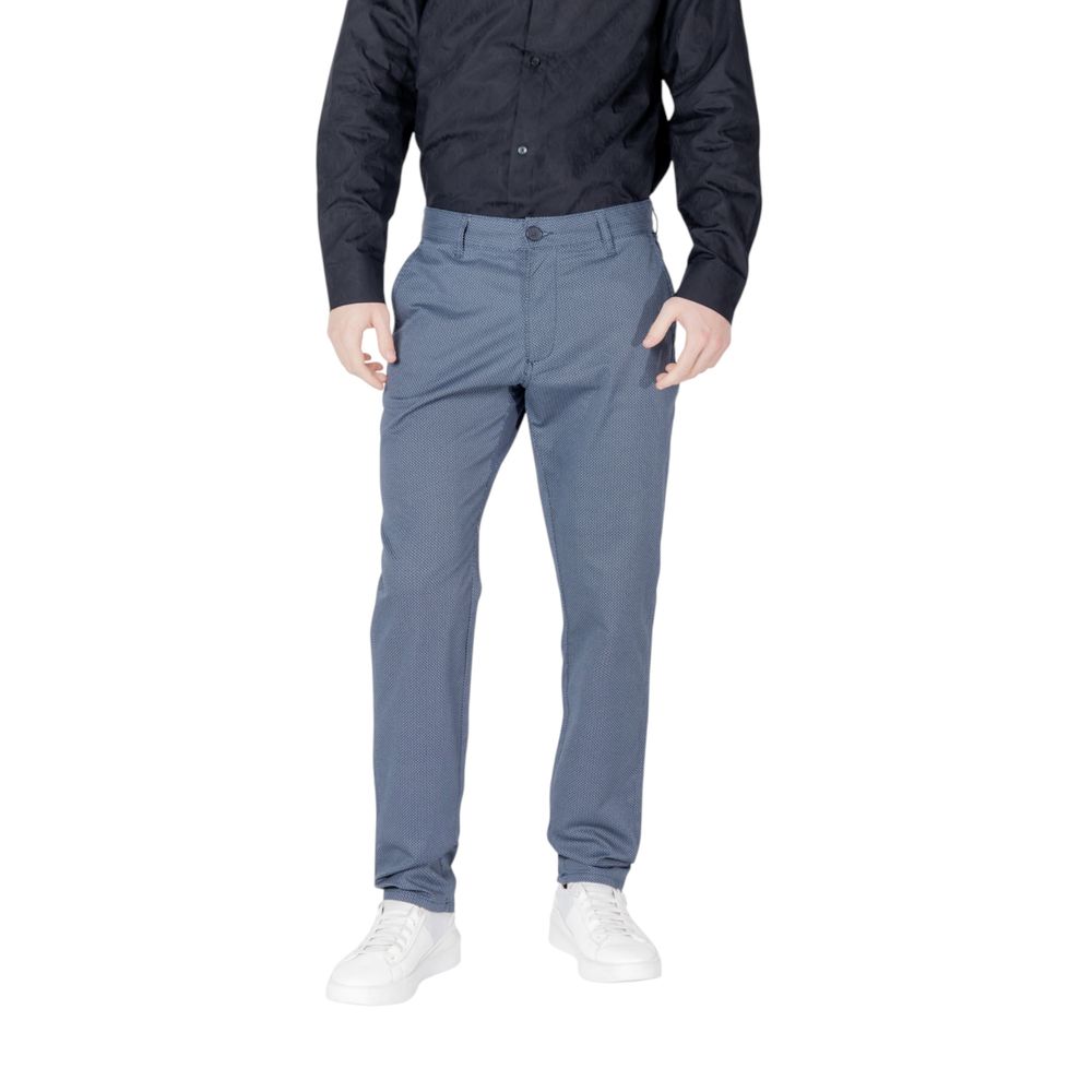 Blauwe katoenen skinny broek
